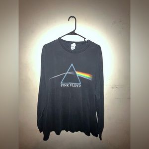 Vintage Pink Floyd T Shirt Dark Side of the Moon Long Sleeve 2004 Rock Band XL